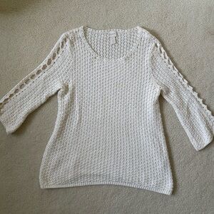 Cream Women's Crochet Sweater